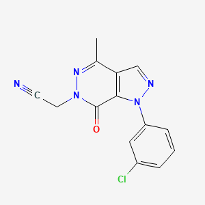 2-(1-(3-chlorophenyl)-4-methyl-7-oxo-1H-pyrazolo[3,4-d]pyridazin-6(7H)-yl)acetonitrile