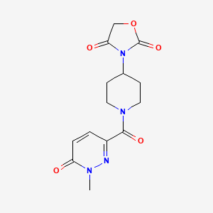 3-(1-(1-Methyl-6-oxo-1,6-dihydropyridazine-3-carbonyl)piperidin-4-yl)oxazolidine-2,4-dione