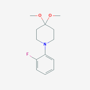 molecular formula C13H18FNO2 B281842 1-(2-Fluorophenyl)-4,4-dimethoxypiperidine 