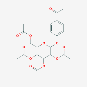 molecular formula C22H26O11 B2818424 [3,4,5-Tris(acetyloxy)-6-(4-acetylphenoxy)oxan-2-yl]methyl acetate CAS No. 1095322-03-4