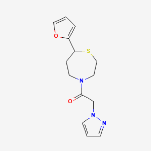 1-(7-(furan-2-yl)-1,4-thiazepan-4-yl)-2-(1H-pyrazol-1-yl)ethanone