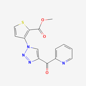 methyl 3-[4-(2-pyridinylcarbonyl)-1H-1,2,3-triazol-1-yl]-2-thiophenecarboxylate