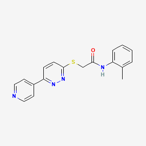 2-((6-(pyridin-4-yl)pyridazin-3-yl)thio)-N-(o-tolyl)acetamide