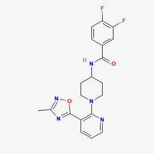 3,4-difluoro-N-(1-(3-(3-methyl-1,2,4-oxadiazol-5-yl)pyridin-2-yl)piperidin-4-yl)benzamide