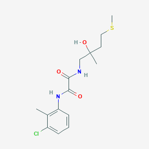 molecular formula C15H21ClN2O3S B2818443 N1-(3-chloro-2-methylphenyl)-N2-(2-hydroxy-2-methyl-4-(methylthio)butyl)oxalamide CAS No. 1396853-29-4