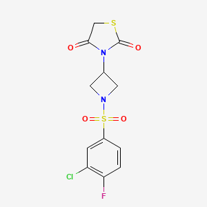3-(1-((3-Chloro-4-fluorophenyl)sulfonyl)azetidin-3-yl)thiazolidine-2,4-dione