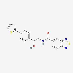 molecular formula C19H15N3O2S2 B2818451 N-{2-hydroxy-2-[4-(thiophen-2-yl)phenyl]ethyl}-2,1,3-benzothiadiazole-5-carboxamide CAS No. 2380187-97-1