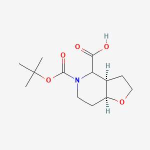 molecular formula C13H21NO5 B2818454 (3Ar,7aS)-5-[(2-甲基丙烷-2-基)氧羰基]-3,3a,4,6,7,7a-六氢-2H-呋喃[3,2-c]吡啶-4-羧酸 CAS No. 2209096-64-8