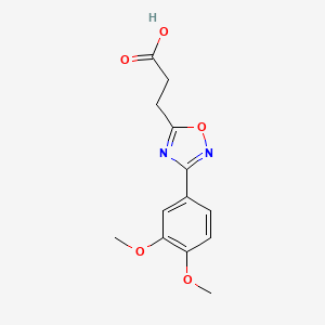 molecular formula C13H14N2O5 B2818456 3-[3-(3,4-dimethoxyphenyl)-1,2,4-oxadiazol-5-yl]propanoic Acid CAS No. 738593-99-2
