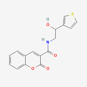 molecular formula C16H13NO4S B2818458 N-(2-hydroxy-2-(thiophen-3-yl)ethyl)-2-oxo-2H-chromene-3-carboxamide CAS No. 1251684-40-8