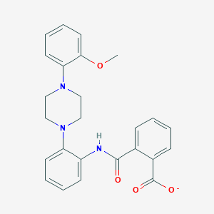 molecular formula C25H24N3O4- B281846 2-({2-[4-(2-Methoxyphenyl)-1-piperazinyl]anilino}carbonyl)benzoate 