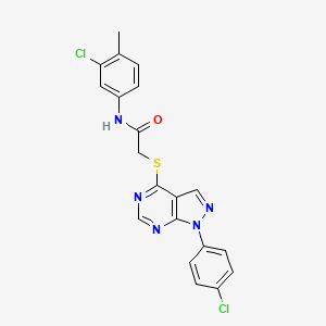 molecular formula C20H15Cl2N5OS B2818467 N-(3-chloro-4-methylphenyl)-2-((1-(4-chlorophenyl)-1H-pyrazolo[3,4-d]pyrimidin-4-yl)thio)acetamide CAS No. 893916-04-6