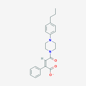molecular formula C23H25N2O3- B281847 4-Oxo-2-phenyl-4-[4-(4-propylphenyl)-1-piperazinyl]-2-butenoate 