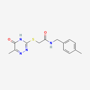 2-((6-methyl-5-oxo-4,5-dihydro-1,2,4-triazin-3-yl)thio)-N-(4-methylbenzyl)acetamide