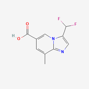 molecular formula C10H8F2N2O2 B2818475 3-(Difluoromethyl)-8-methylimidazo[1,2-a]pyridine-6-carboxylic acid CAS No. 2248378-13-2