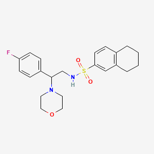 molecular formula C22H27FN2O3S B2818487 N-(2-(4-fluorophenyl)-2-morpholinoethyl)-5,6,7,8-tetrahydronaphthalene-2-sulfonamide CAS No. 941997-15-5