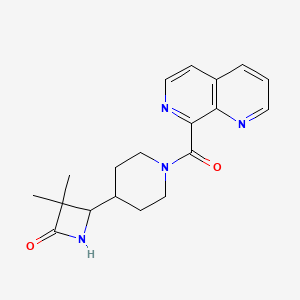3,3-Dimethyl-4-[1-(1,7-naphthyridine-8-carbonyl)piperidin-4-yl]azetidin-2-one