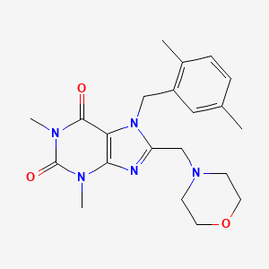 7-[(2,5-Dimethylphenyl)methyl]-1,3-dimethyl-8-(morpholin-4-ylmethyl)purine-2,6-dione