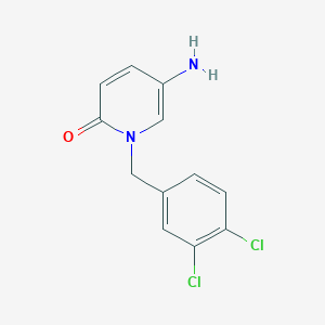 molecular formula C12H10Cl2N2O B2818495 5-Amino-1-[(3,4-dichlorophenyl)methyl]-1,2-dihydropyridin-2-one CAS No. 339009-11-9