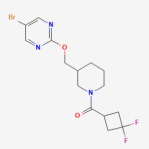 [3-[(5-Bromopyrimidin-2-yl)oxymethyl]piperidin-1-yl]-(3,3-difluorocyclobutyl)methanone