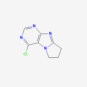 molecular formula C8H7ClN4 B2818503 4-chloro-7,8-dihydro-6H-pyrrolo[2,1-f]purine CAS No. 150012-97-8