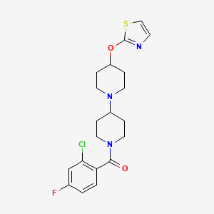 (2-Chloro-4-fluorophenyl)(4-(thiazol-2-yloxy)-[1,4'-bipiperidin]-1'-yl)methanone