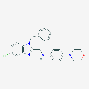 N-[(1-benzyl-5-chloro-1H-benzimidazol-2-yl)methyl]-N-[4-(4-morpholinyl)phenyl]amine