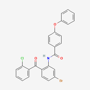 molecular formula C26H17BrClNO3 B2818537 N-[5-溴-2-(2-氯苯甲酰)苯基]-4-苯氧基苯田胺 CAS No. 328539-61-3