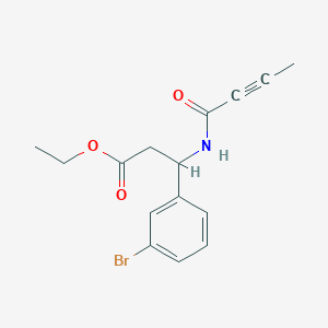 molecular formula C15H16BrNO3 B2818538 Ethyl 3-(3-bromophenyl)-3-(but-2-ynamido)propanoate CAS No. 2094223-07-9