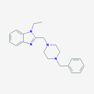 molecular formula C21H26N4 B281854 2-[(4-benzyl-1-piperazinyl)methyl]-1-ethyl-1H-benzimidazole 