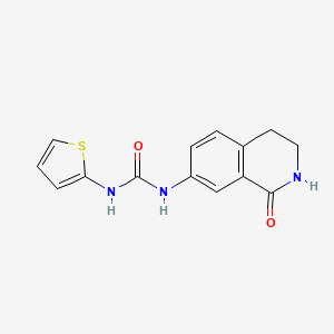 molecular formula C14H13N3O2S B2818540 1-(1-Oxo-1,2,3,4-tetrahydroisoquinolin-7-yl)-3-(thiophen-2-yl)urea CAS No. 1351642-03-9