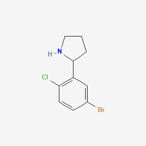 molecular formula C10H11BrClN B2818541 2-(5-Bromo-2-chlorophenyl)pyrrolidine CAS No. 383127-78-4