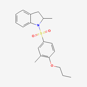2-methyl-1-(3-methyl-4-propoxybenzenesulfonyl)-2,3-dihydro-1H-indole