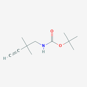 molecular formula C11H19NO2 B2818548 Tert-butyl 2,2-dimethylbut-3-ynylcarbamate CAS No. 1393554-08-9