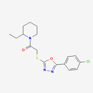 1-({[5-(4-Chlorophenyl)-1,3,4-oxadiazol-2-yl]thio}acetyl)-2-ethylpiperidine
