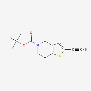 molecular formula C14H17NO2S B2818550 Tert-butyl 2-ethynyl-6,7-dihydro-4H-thieno[3,2-c]pyridine-5-carboxylate CAS No. 2416234-87-0