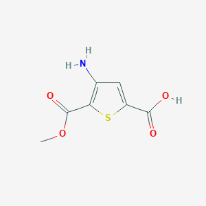 molecular formula C7H7NO4S B2818556 4-Amino-5-(methoxycarbonyl)thiophene-2-carboxylic acid CAS No. 785803-73-8