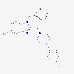 4-{4-[(1-benzyl-5-chloro-1H-benzimidazol-2-yl)methyl]-1-piperazinyl}phenyl methyl ether
