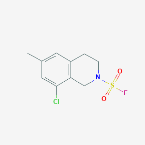 molecular formula C10H11ClFNO2S B2818561 8-Chloro-6-methyl-3,4-dihydro-1H-isoquinoline-2-sulfonyl fluoride CAS No. 2411279-24-6