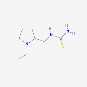 molecular formula C8H17N3S B2818581 [(1-乙基吡咯啉-2-基)甲基]硫脲 CAS No. 473706-97-7