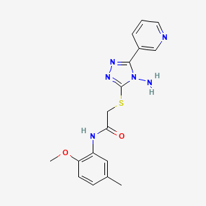 2-((4-amino-5-(pyridin-3-yl)-4H-1,2,4-triazol-3-yl)thio)-N-(2-methoxy-5-methylphenyl)acetamide