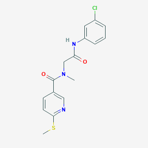 N-(3-chlorophenyl)-2-{N-methyl-1-[6-(methylsulfanyl)pyridin-3-yl]formamido}acetamide