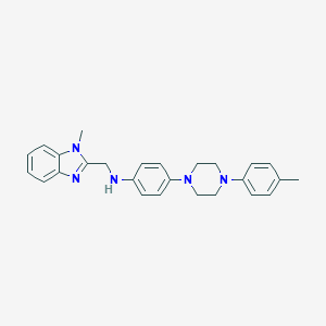 molecular formula C26H29N5 B281859 N-[(1-methyl-1H-benzimidazol-2-yl)methyl]-N-{4-[4-(4-methylphenyl)-1-piperazinyl]phenyl}amine 