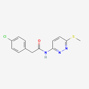 molecular formula C13H12ClN3OS B2818598 2-(4-chlorophenyl)-N-(6-(methylthio)pyridazin-3-yl)acetamide CAS No. 1021225-37-5