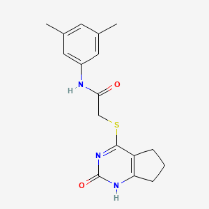 N-(3,5-dimethylphenyl)-2-[(2-oxo-1,5,6,7-tetrahydrocyclopenta[d]pyrimidin-4-yl)sulfanyl]acetamide
