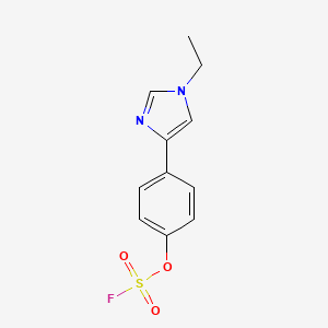 molecular formula C11H11FN2O3S B2818607 1-Ethyl-4-(4-fluorosulfonyloxyphenyl)imidazole CAS No. 2411257-08-2