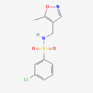 3-chloro-N-((5-methylisoxazol-4-yl)methyl)benzenesulfonamide
