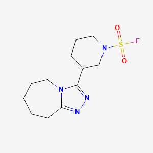 molecular formula C12H19FN4O2S B2818613 3-(6,7,8,9-Tetrahydro-5H-[1,2,4]triazolo[4,3-a]azepin-3-yl)piperidine-1-sulfonyl fluoride CAS No. 2411295-48-0