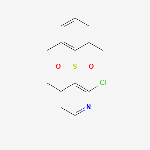molecular formula C15H16ClNO2S B2818614 2-Chloro-3-[(2,6-dimethylphenyl)sulfonyl]-4,6-dimethylpyridine CAS No. 866143-41-1