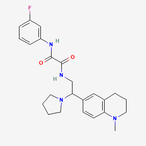 N1-(3-fluorophenyl)-N2-(2-(1-methyl-1,2,3,4-tetrahydroquinolin-6-yl)-2-(pyrrolidin-1-yl)ethyl)oxalamide